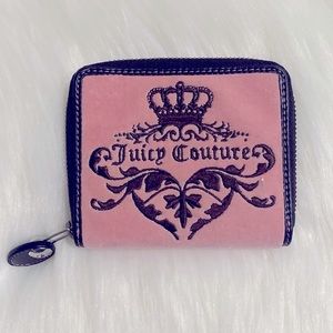 Juicy Couture Pink Velour Wallet Like New Y2K/Rare/HTF